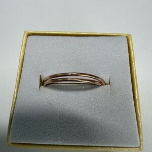 Elegant 14k Rose Gold Triple-Band Women’s Ring